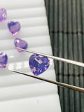 8 mm Lavender Quartz Heart Cut - Pack of 1 Pc - Lavender Color - AAA Quality