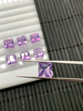 7 mm Lavender Quartz Square Cut - Pack of 1 Pc - Lavender Color - AAA Quality