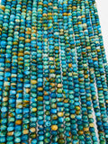 Blue Opalina roundel Beads 7/8/9 mm, Natural Opalina beads - Origin Peru, Blue Opalina gemstone.