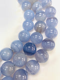 17 mm Blue Lace Agate Round Beads - 40 CM Strand length - Top Quality- Rare Available Beads - 100% Natural