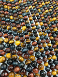 6 8 10 12 mm Tiger Eye Round Beads 40 cm Length AAA quality - Natural Red Blue Yellow Tiger Eye Beads - Mix Color Tiger Eye