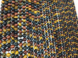 6 8 10 12 mm Tiger Eye Round Beads 40 cm Length AAA quality - Natural Red Blue Yellow Tiger Eye Beads - Mix Color Tiger Eye