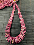 Purple Spiny Oyster Shell Roundel Beads • 10-30 mm Size • 40 cm length • AAA Quality • Spiny oyster Beads•