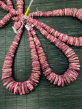 Purple Spiny Oyster Shell Roundel Beads • 10-30 mm Size • 40 cm length • AAA Quality • Spiny oyster Beads•