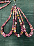 Purple Spiny Oyster Shell Freeform Roundel Beads • 8-20 mm Size • 40 cm length • AAA Quality • Spiny oyster shell Beads•