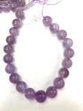 19-22 mm Amethyst Round Beads • Length 40 Cm • Natural Amethyst Beads - Origin Brazil