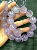 19-22 mm Amethyst Round Beads • Length 40 Cm • Natural Amethyst Beads - Origin Brazil