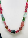 Tourmaline Nugget Necklace - 8x12 to 12x17 mm Size - Code T8 - Weight 244 cts - AAA Quality - Natural Multi Tourmaline Necklace