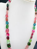 Tourmaline Nugget Necklace - 8x12 to 15x24 mm Size - Code T9 - Weight 283 cts - AAA Quality - Natural Multi Tourmaline Necklace