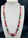 Tourmaline Nugget Necklace - 8x10 to 17x23 mm Size - Code T4 - Weight 381 cts - AAA Quality - Natural Multi Tourmaline Necklace