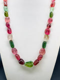 Tourmaline Nugget Necklace - 8x12 to 14x20 mm Size - Code T11 - Weight 260 cts - AAA Quality - Natural Multi Tourmaline Necklace