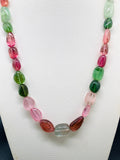 Tourmaline Nugget Necklace - 8x11 to 13x17 mm Size - Code T14 - Weight 239 cts - AAA Quality - Natural Multi Tourmaline Necklace