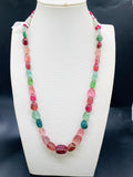 Tourmaline Nugget Necklace - 9x10 to 13x18 mm Size - Code T15 - Weight 244 cts - AAA Quality - Natural Multi Tourmaline Necklace