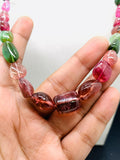 Tourmaline Nugget Necklace - 8x11 to 12x15 mm Size - Code T16 - Weight 241 cts - AAA Quality - Natural Multi Tourmaline Necklace