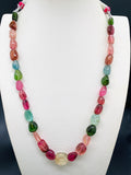 Tourmaline Nugget Necklace - 7x10 to 14x18 mm Size - Code T17 - Weight 250 cts - AAA Quality - Natural Multi Tourmaline Necklace