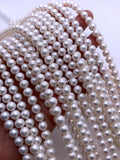 7 mm White Freshwater Pearl Round beads - Natural Pearl - AAA Quality - White Color Pearl beads