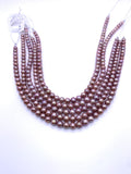 Pink Freshwater Pearl Round beads - 7-8 mm size -Code P3- 100% Natural Color - Pink Color AA Quality