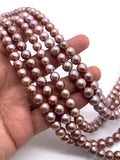 Pink Freshwater Pearl Round beads - 7-8 mm size -Code P3- 100% Natural Color - Pink Color AA Quality