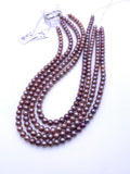 Pink Freshwater Pearl Round beads - 6-6.5 mm size -Code P4- 100% Natural Color - Pink Color AAAA Quality