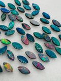 Australian Opal Doublet 8X4 MM Marquise Cabs - Pack of 4 Pieces -AAA Quality, Opal Doublet Cabochon