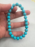 Sleeping Beauty Turquoise 8mm size , 100 % Natural Turquoise - Origin Arizona, Turquoise 1 bracelet, length 7.5 Inch, stretch bracelet.