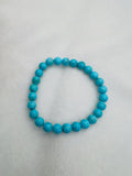 Sleeping Beauty Turquoise 8mm size , 100 % Natural Turquoise - Origin Arizona, Turquoise 1 bracelet, length 7.5 Inch, stretch bracelet.