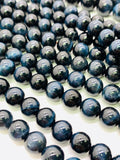 Blue Tiger Eye Round Beads- 10/ 12 mm Size- 40 cm Length AAA quality - Natural Tiger Eye Beads