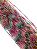 Multi Tourmaline Roundel Beads 3 mm Size - AAA Quality - Natural Tourmaline Rondelle - Length 14 Inch