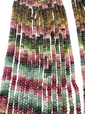 Multi Tourmaline Roundel Beads 4.5/ 5/ 5.5 mm Size - AAA Quality - Natural Tourmaline Rondelle - Length 14 Inch