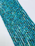 Blue Chrysocolla Roundel Beads 7-7.5/ 7.5-8 mm - AAA Quality - Natural Chrysocolla Rondelle Beads - Length 14 Inch