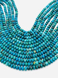 Blue Chrysocolla roundel Beads 8-8.5/ 9 mm - AAA Quality - Natural Chrysocolla Rondelle Beads , Length 14 Inch