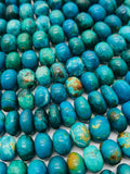 Blue Chrysocolla roundel Beads 8-8.5/ 9 mm - AAA Quality - Natural Chrysocolla Rondelle Beads , Length 14 Inch