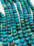Blue Chrysocolla roundel Beads 8-8.5/ 9 mm - AAA Quality - Natural Chrysocolla Rondelle Beads , Length 14 Inch