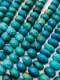 Blue Chrysocolla roundel Beads 8-8.5/ 9 mm - AAA Quality - Natural Chrysocolla Rondelle Beads , Length 14 Inch