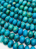 Blue Chrysocolla roundel Beads 8-8.5/ 9 mm - AAA Quality - Natural Chrysocolla Rondelle Beads , Length 14 Inch