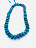 Blue Chrysocolla roundel Beads 12-15 mm - AAA Quality - Natural Chrysocolla Rondelle Beads , Length 14 Inch