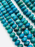 Blue Chrysocolla roundel Beads 11/ 12 mm - AAA Quality - Natural Chrysocolla Rondelle Beads , Length 14 Inch