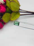 2.35 ct Tourmaline Emerald Cut - 9x6x4.8 mm - Natural Tourmaline Octagon - Code #TB1- Top Quality Green Tourmaline