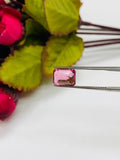 2.2 ct Tourmaline Emerald Cut - 8.8x6.8x4.35 mm - Natural Tourmaline Octagon - Code #TB1- Good Quality Pink Tourmaline