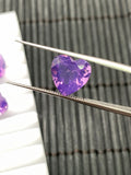 10 mm Lavender Quartz Heart Cut - Pack of 1 Pc - Lavender Color - AAA Quality