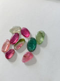 11-14x7-9 mm Tourmaline Polki - Pack of 4 Pcs - Code # T8 - AAA Quality - Multi Color Tourmaline Thin Slices