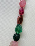 Tourmaline Nugget Necklace - 9x11 to 18x22 mm Size - Code T1 - Weight 327 cts - AAA Quality - Natural Multi Tourmaline Necklace- Rare Beads