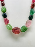 Tourmaline Nugget Necklace - 9x11 to 18x22 mm Size - Code T1 - Weight 327 cts - AAA Quality - Natural Multi Tourmaline Necklace- Rare Beads