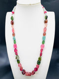 Tourmaline Nugget Necklace - 9X12 to 15x20 mm Size - Code T7 - Weight 289 cts - AAA Quality - Natural Multi Tourmaline Necklace