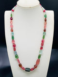 Tourmaline Nugget Necklace - 8x12 to 12x17 mm Size - Code T8 - Weight 244 cts - AAA Quality - Natural Multi Tourmaline Necklace