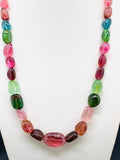 Tourmaline Nugget Necklace - 8x12 to 15x24 mm Size - Code T9 - Weight 283 cts - AAA Quality - Natural Multi Tourmaline Necklace