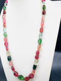 Tourmaline Nugget Necklace - 8x11 to 17x20 mm Size - Code T10 - Weight 267 cts - AAA Quality - Natural Multi Tourmaline Necklace