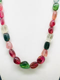 Tourmaline Nugget Necklace - 8x11 to 17x20 mm Size - Code T10 - Weight 267 cts - AAA Quality - Natural Multi Tourmaline Necklace