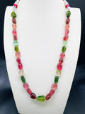 Tourmaline Nugget Necklace - 8x12 to 14x20 mm Size - Code T11 - Weight 260 cts - AAA Quality - Natural Multi Tourmaline Necklace