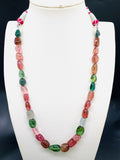 Tourmaline Nugget Necklace - 8x11 to 14x19 mm Size - Code T13 - Weight 250 cts - AAA Quality - Natural Multi Tourmaline Necklace